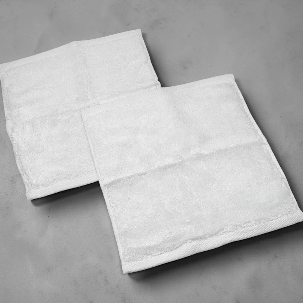 NEW Lot 2 The Citizenry Plush Face Towel Washcloth Organic Cotton Natural White